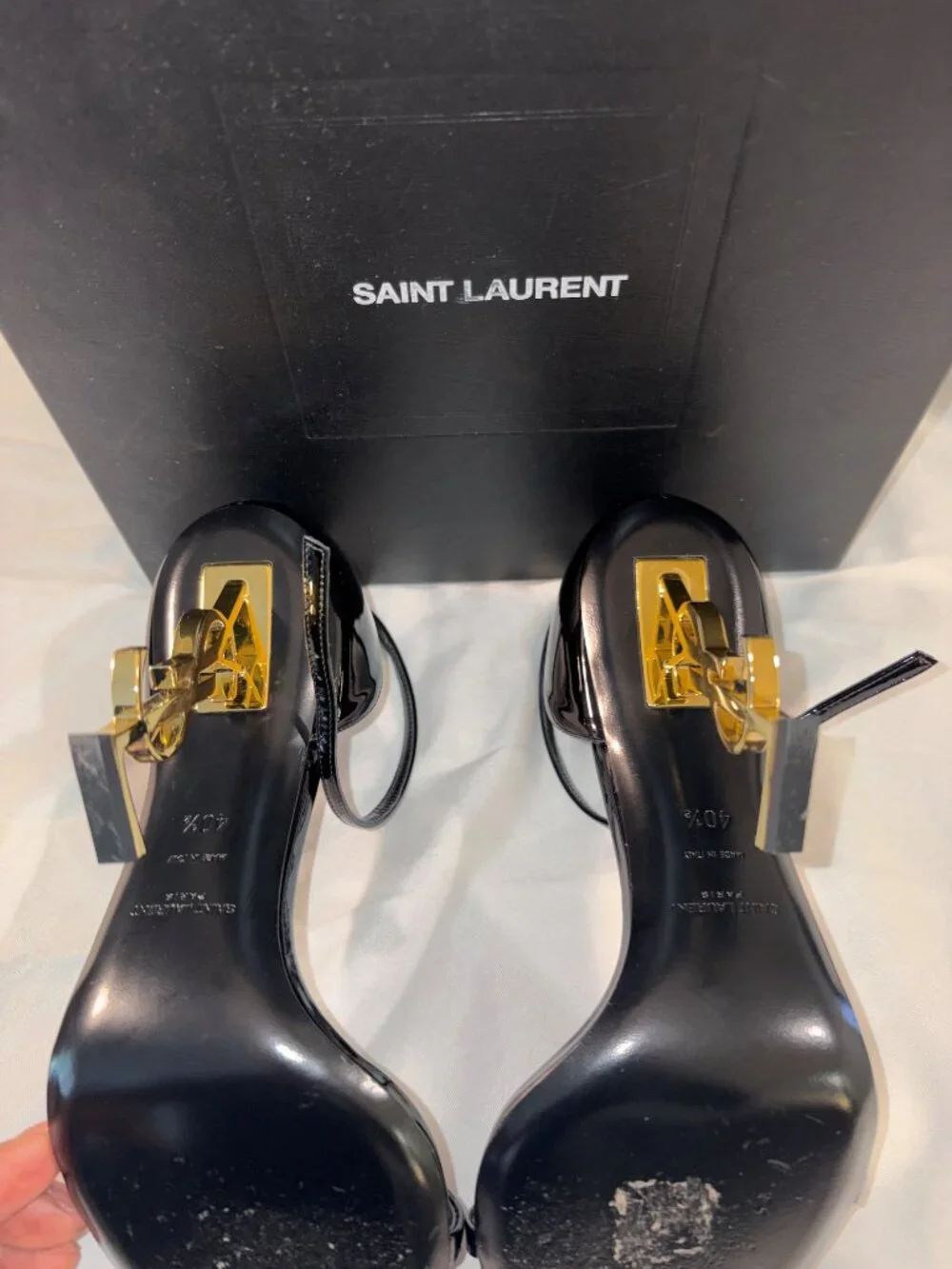 Saint Laurent Opyum 110 YSL Heel Sandals